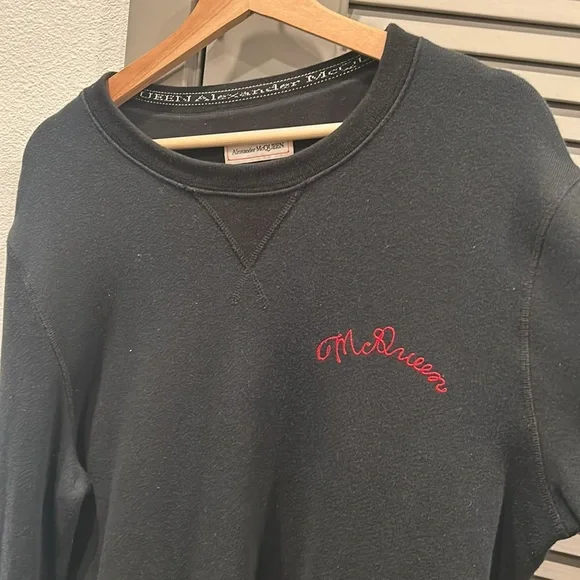 Alexander McQueen Black Jersey Graffiti Badge Sweatshirt